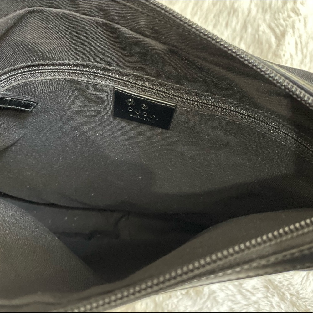 Gucci Black Monogram Hobo Adjustable Shoulder Bag - image 7